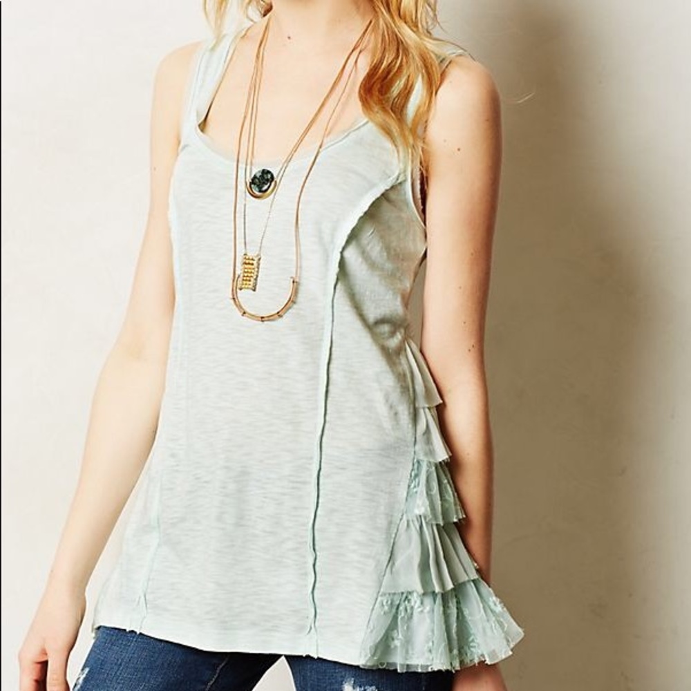 Lilka ruffled margins tank